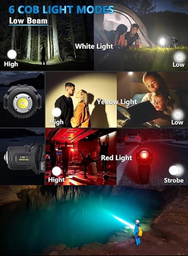 QLIGHT Rechargeable Flashlights Outdoor Handheld, 2,000,000 Lumens Led Spot Light Flashlight with Solar Panels, 9 Modes Waterproof Handheld Flash light for Camping Hiking Outdoor Marine Boating Hunting - Image 5